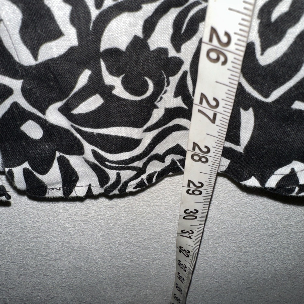 Ralph Lauren Black Floral Linen Button Up‎ Shirt Long Sleeve Size M Black Label - Picture 10 of 10
